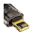 Cáp sạc nhanh tự ngắt hiệu Baseus Explorer Series USB to IP 2.4A 1m – Màu đen (Copy)